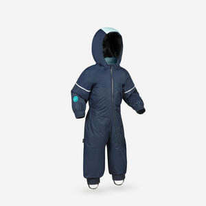 Mono de esquí cálido y ajustable niños 1-5 años, 500 Toddler azul marino