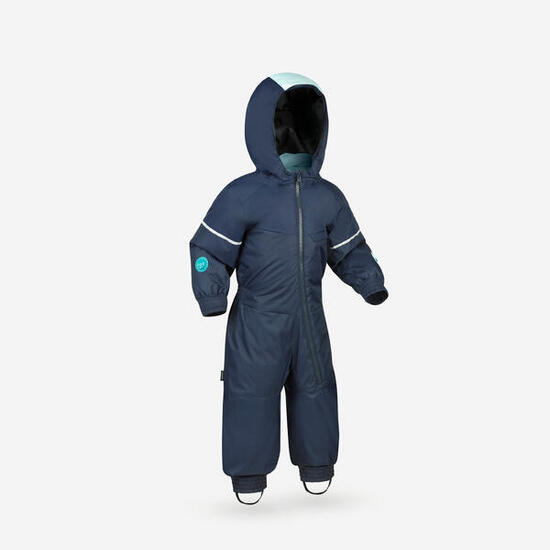 Tuta sci bambino 500 Toddler marrone e arancione