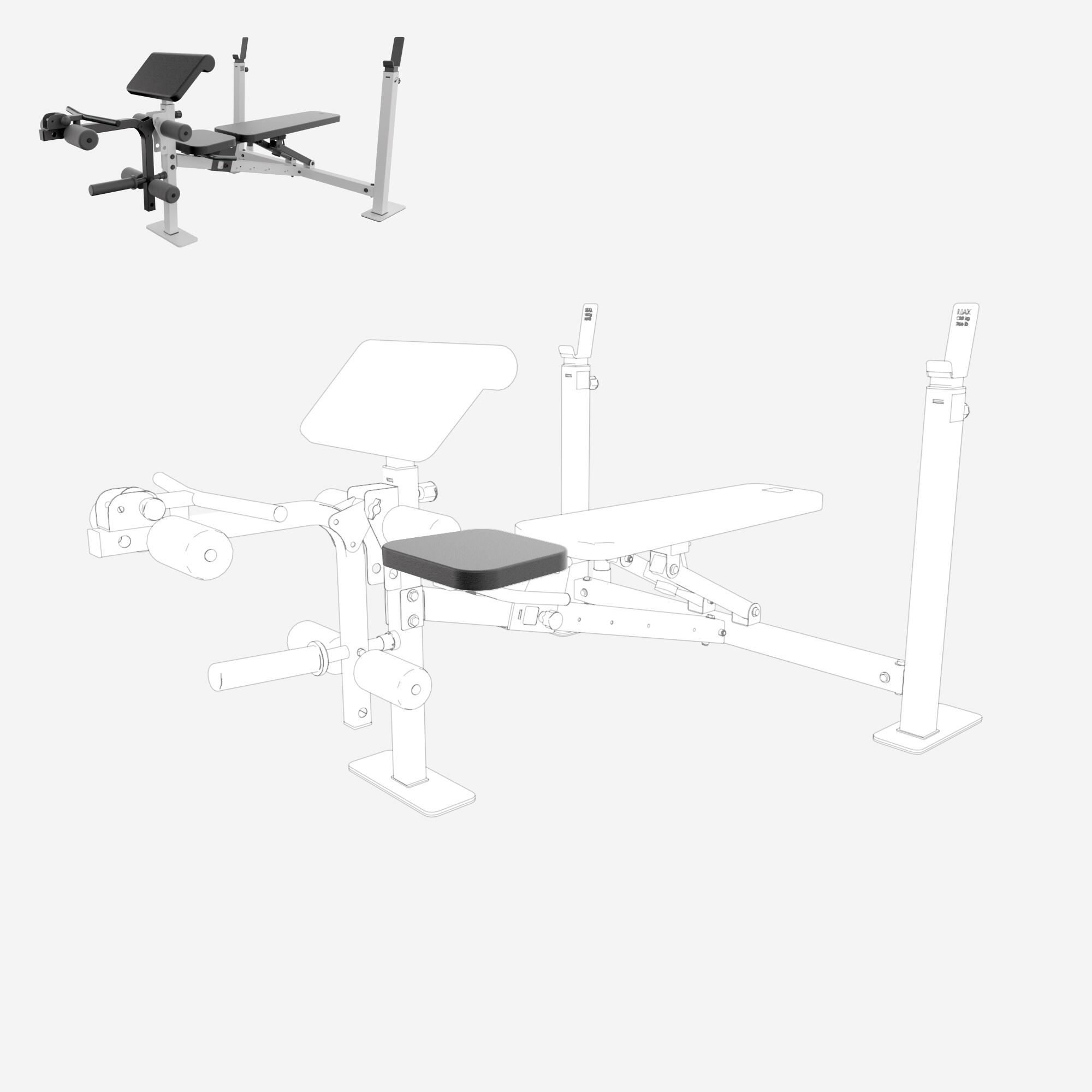 Siedzisko - część zamienna do ławki Bench Press Multifonction 3/5