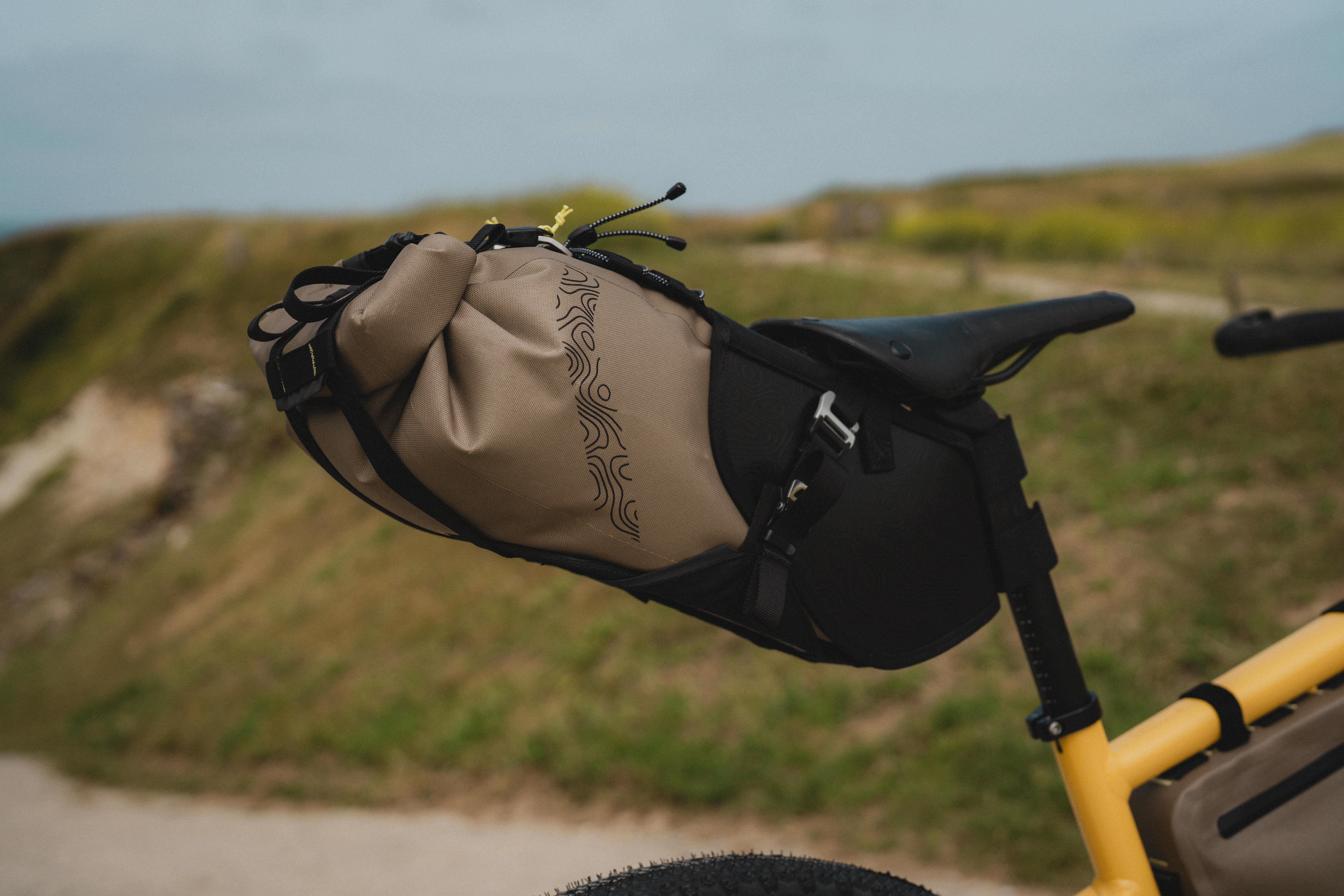 Bikepacking Waterproof Fork Bag L ADVT 900 Ash beige