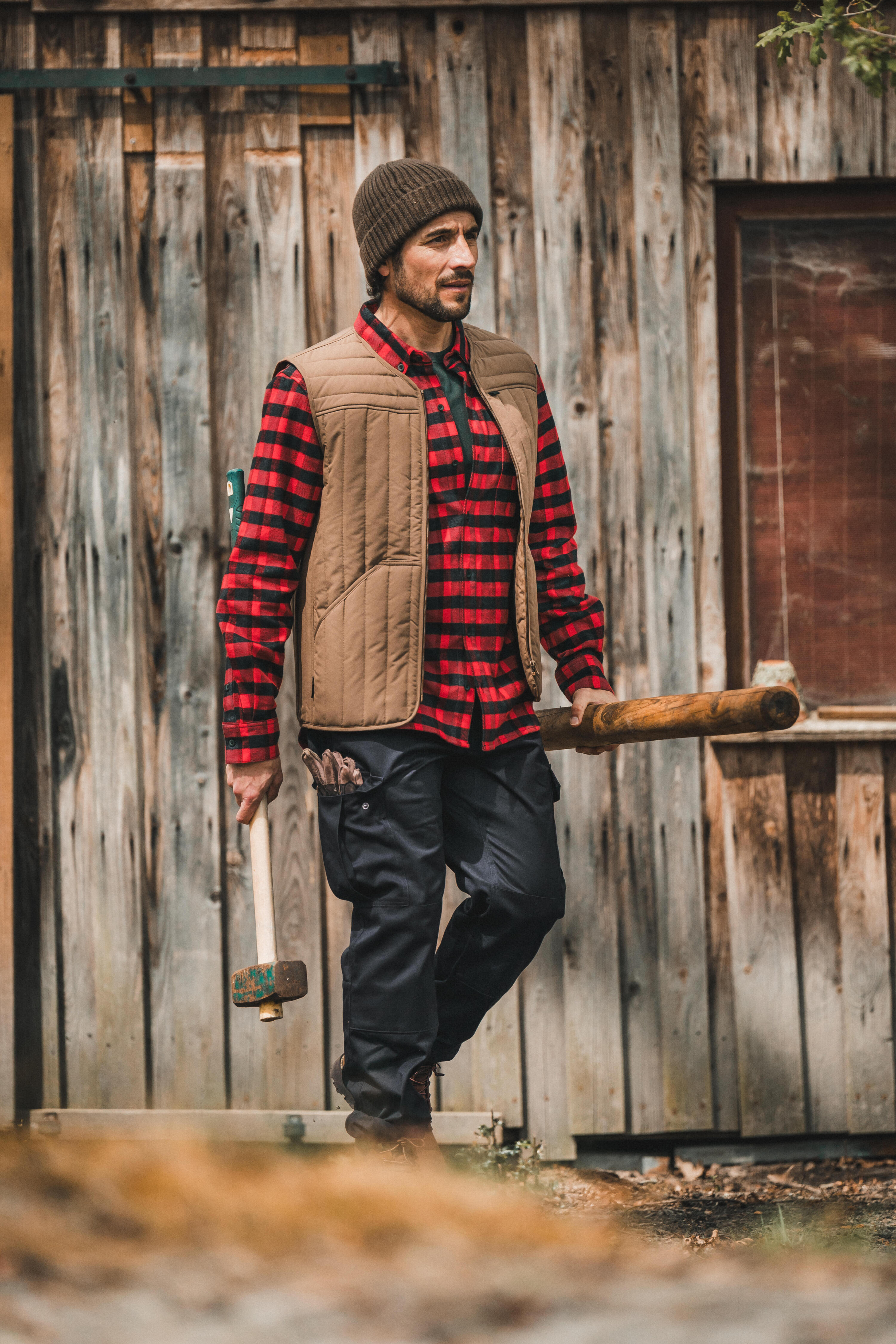Seconde vie - Pantalon cargo résistant, Steppe 500 noir 15/15
