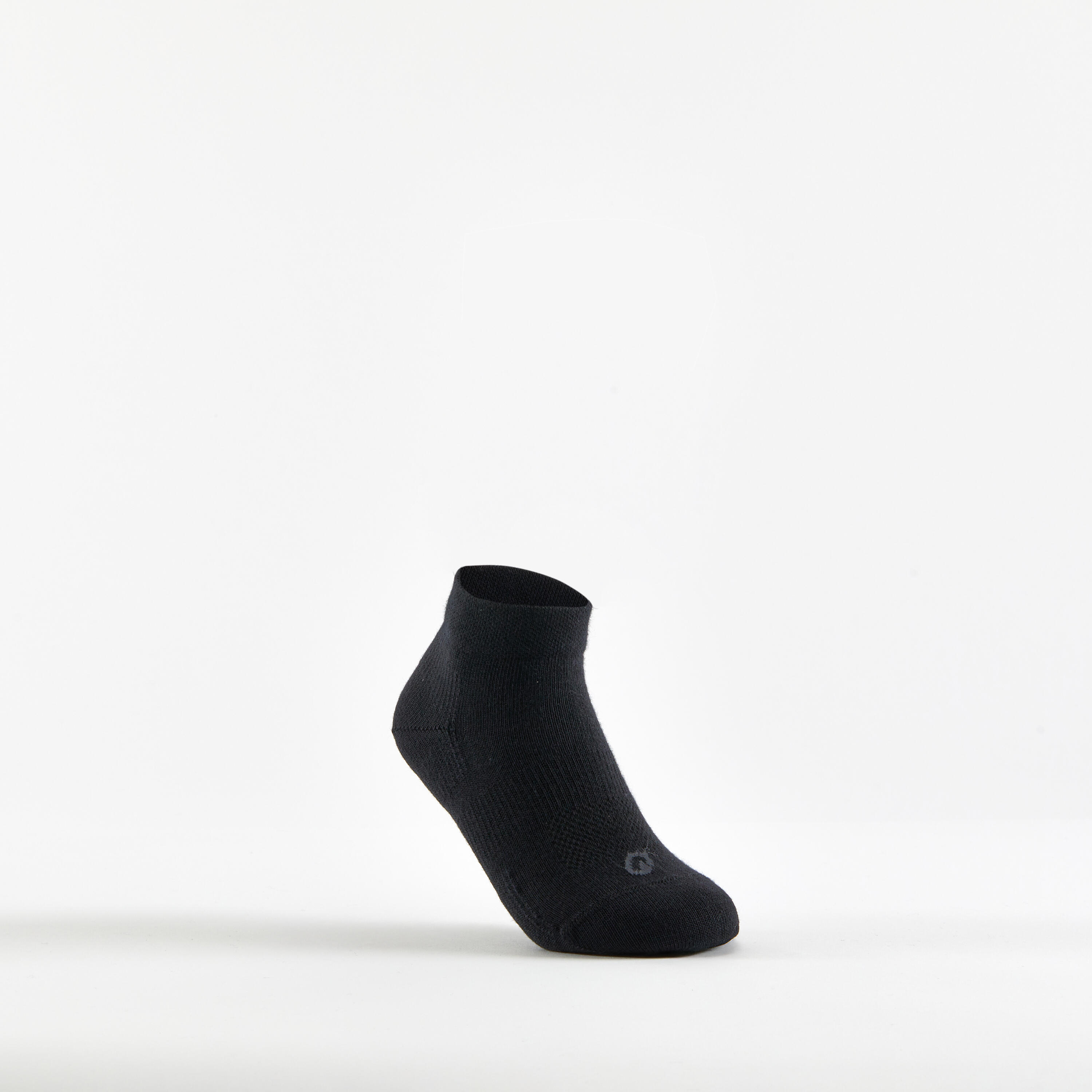 Kids' Mid-High Sports Socks Tri-Pack RS 160 - Black/Grey 2/5
