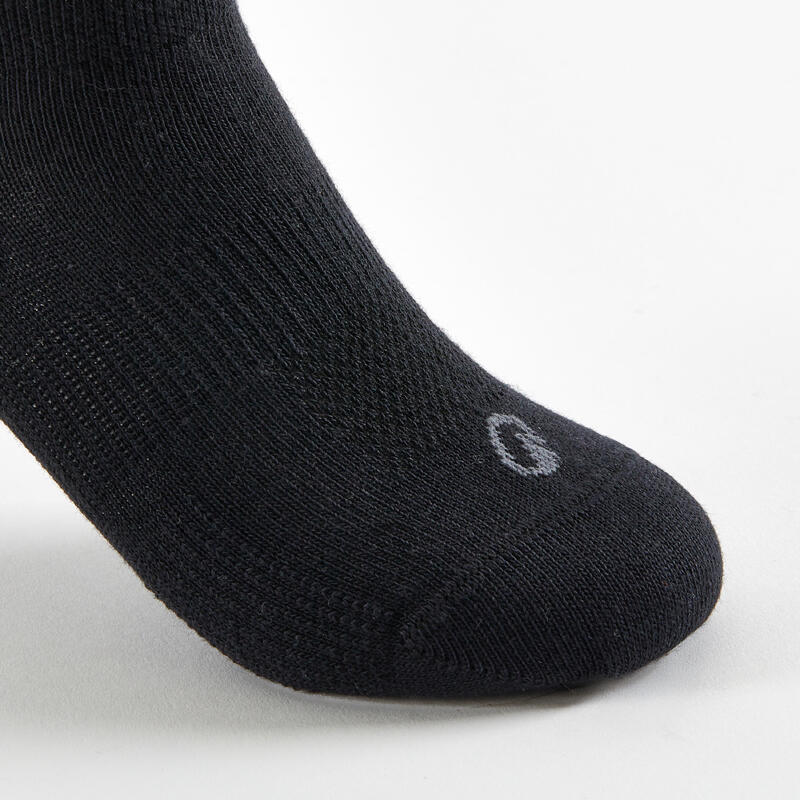 Çocuk Spor Çorabı - Kısa Konçlu - 3 Çift - Siyah/Siyah/Gri - RS 160