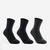 CHAUSSETTES DE SPORT HAUTES ENFANT RS 60 NOIR GRIS LOT DE 3.