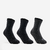 CHAUSSETTES DE SPORT ENFANT HAUTES  ARTENGO RS 160 NOIR GRIS LOT DE 3
