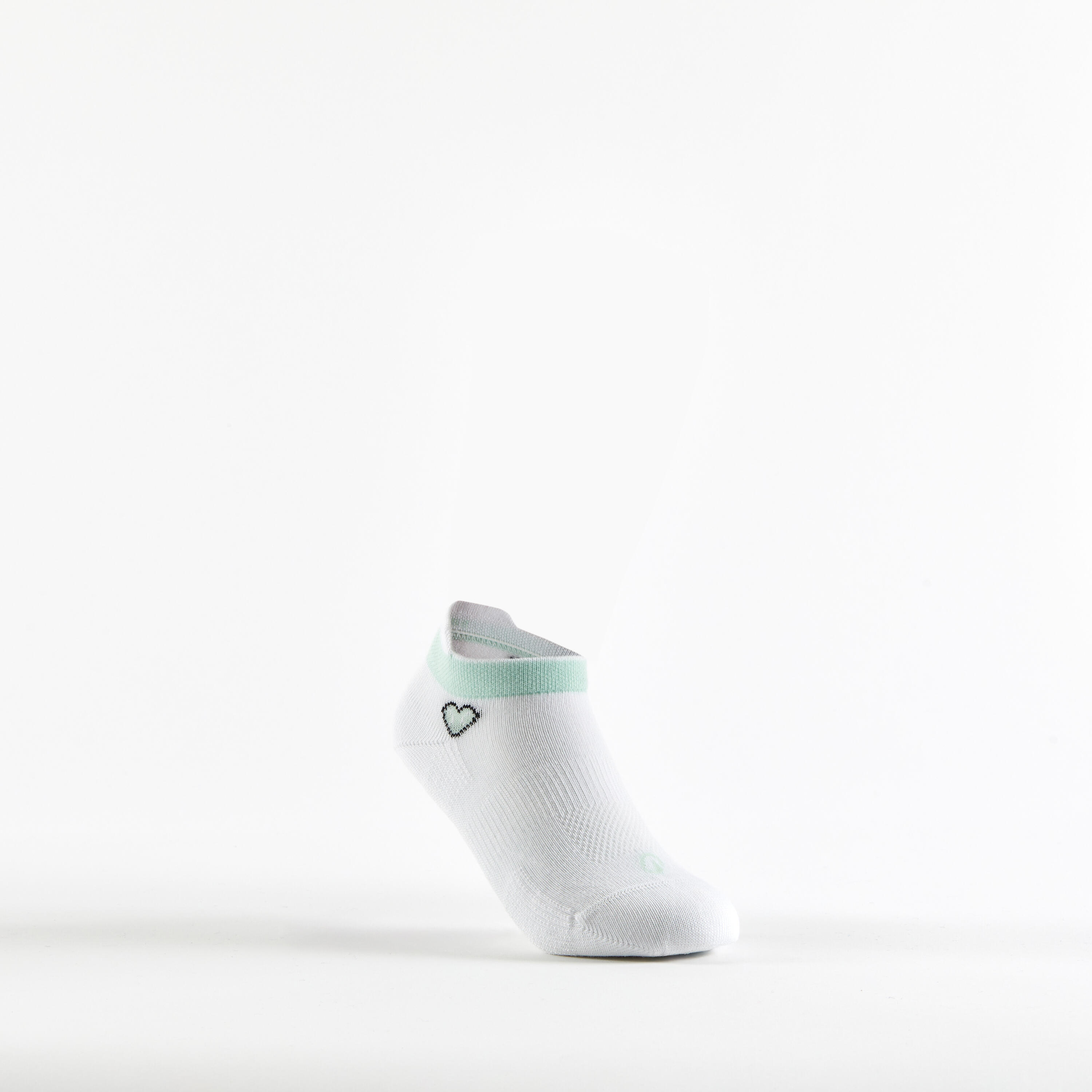 Niedrige Sportsocken Kinder RS 160 Weiss mit Logo 3er Pack 4/7