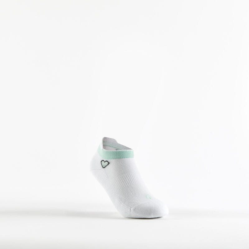 Çocuk Tenis Çorabı - Kısa Konçlu - 3 Çift - Beyaz/Kalp Logolu - RS 160