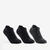 CHAUSSETTES TENNIS ENFANT BASSES ARTENGO RS 160 NOIR NOIR GRIS LOT DE 3