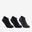 Tennissocken RS 160 Low Kinder 3er-Pack schwarz/schwarz/grau
