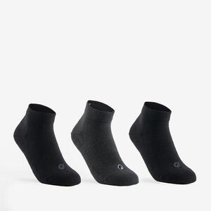 Calcetines media caña de Niños Pack de 3 Artengo RS160 negro gris