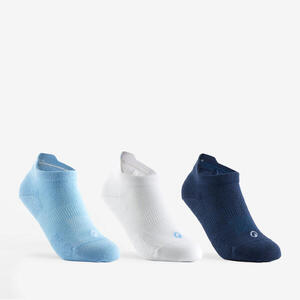 CALCETINES CORTOS DE DEPORTE RS 160 AZUL BLANCO LOTE DE 3 PARES