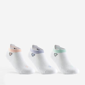 Calcetines cortos de tenis Niños Pack de 3 Artengo RS 160 logo