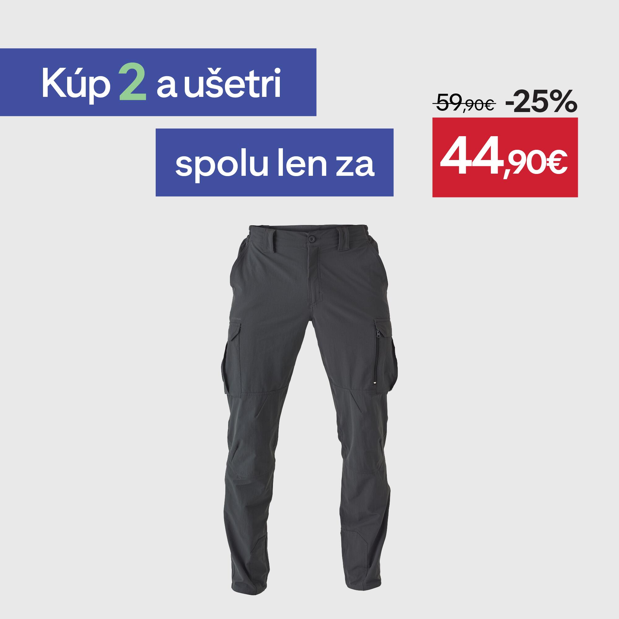 SOLOGNAC Nohavice Light 500 sivé S