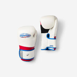 Gants de boxe training avec mousse ergonomique, blanc
