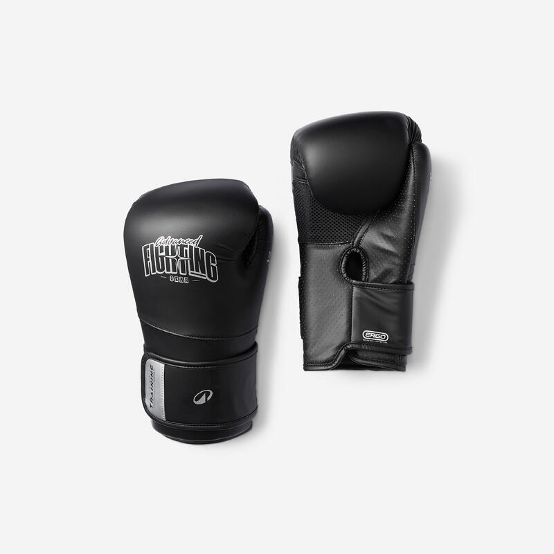 Gants de boxe training avec mousse ergonomique, noir