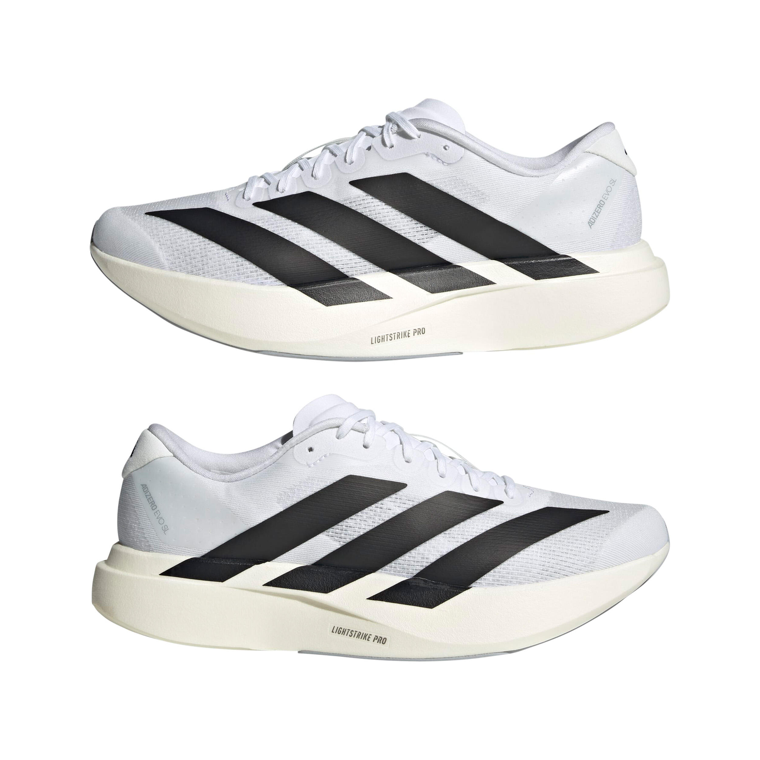 Leichte Herren-Laufschuhe, Adidas Adizero Evo SL weiss und schwarz 12/17