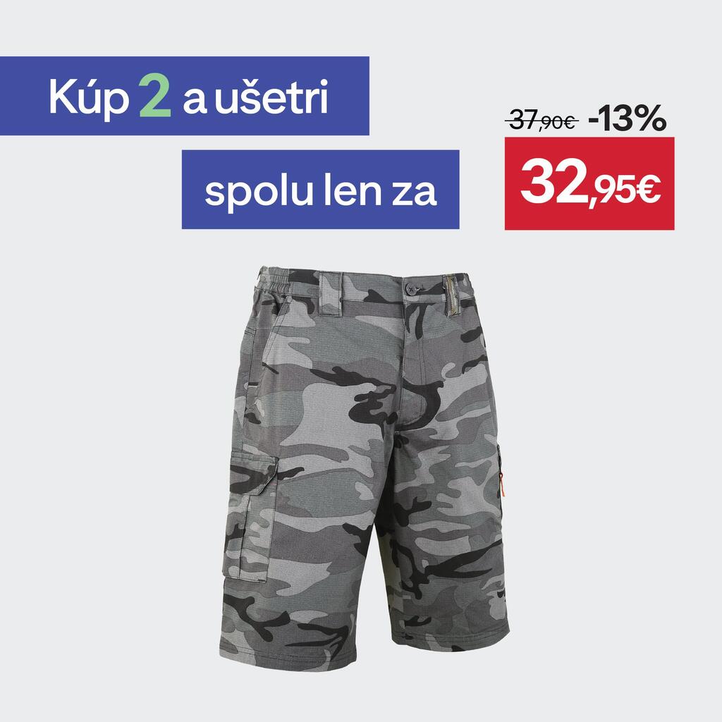 Bermudy Cargo 500 maskáčové Woodland čierne