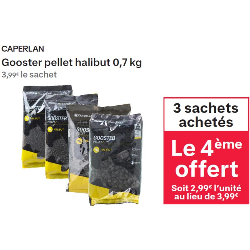 GOOSTER PELLET HALIBUT 2MM 0,7KG POUR LA PÊCHE DE LA CARPE AU COUP