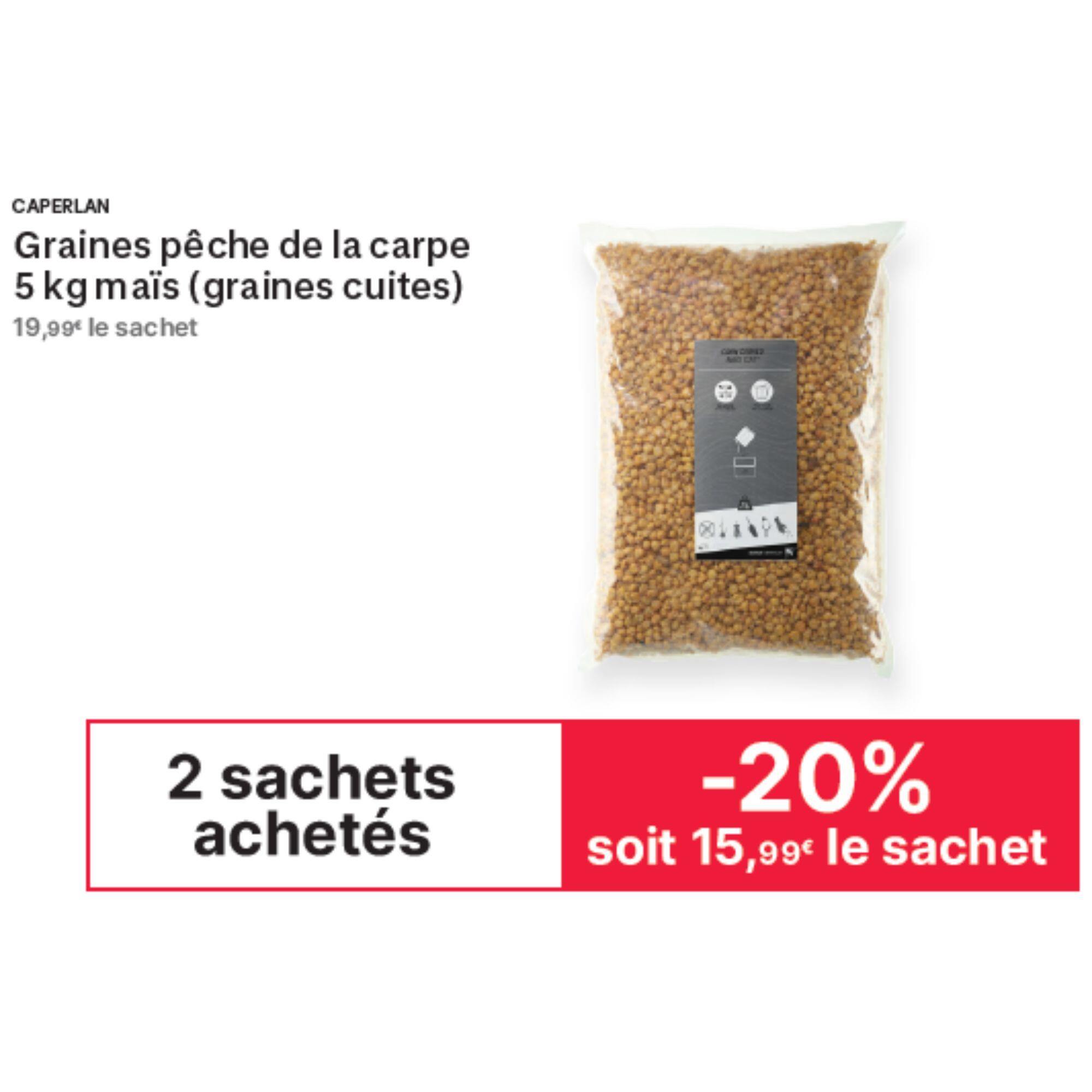 Graines pêche de la carpe Sac 5kg maïs (graines cuites) 4/4