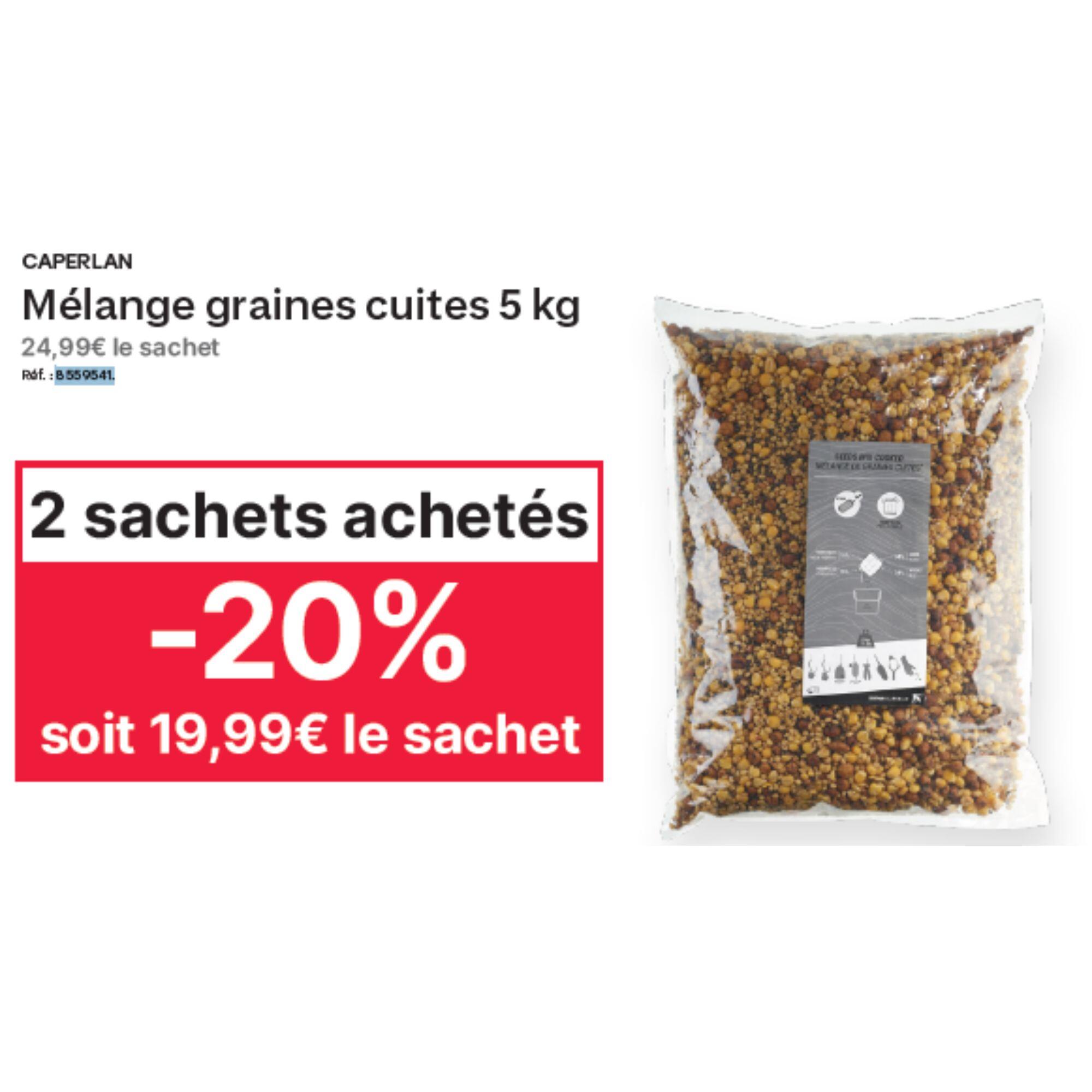 Graines pêche de la carpe Sac 5kg mélange graines cuites 3/3