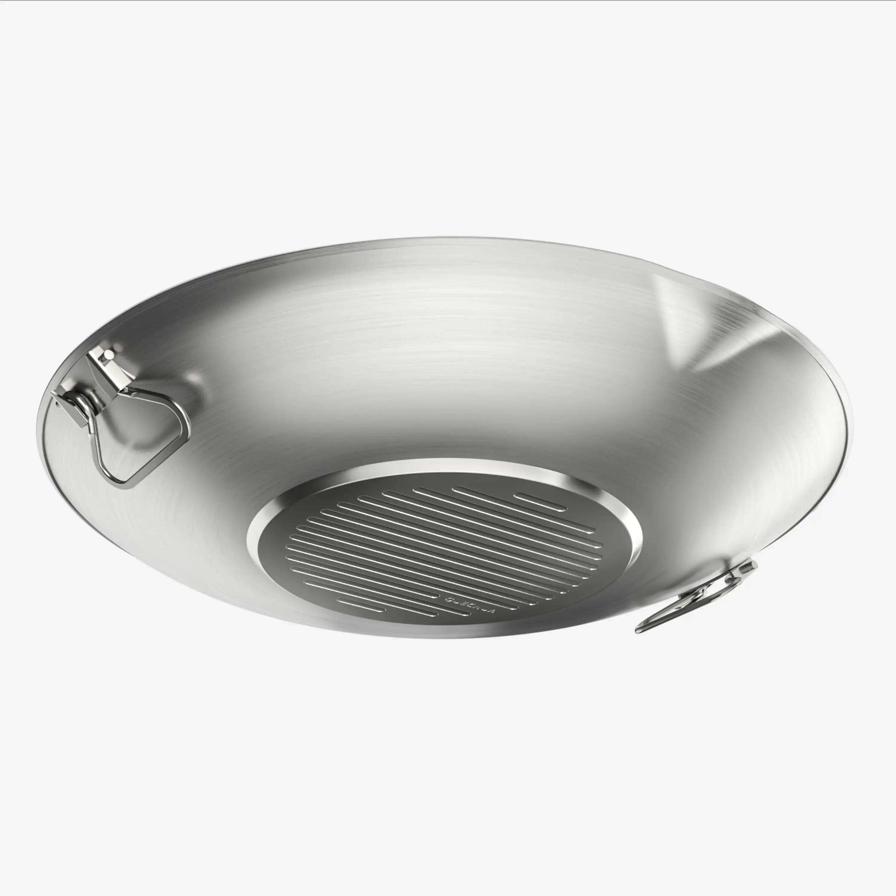 Kamp Wok Tava - Paslanmaz Çelik - 34 cm Çap - 900 2/4