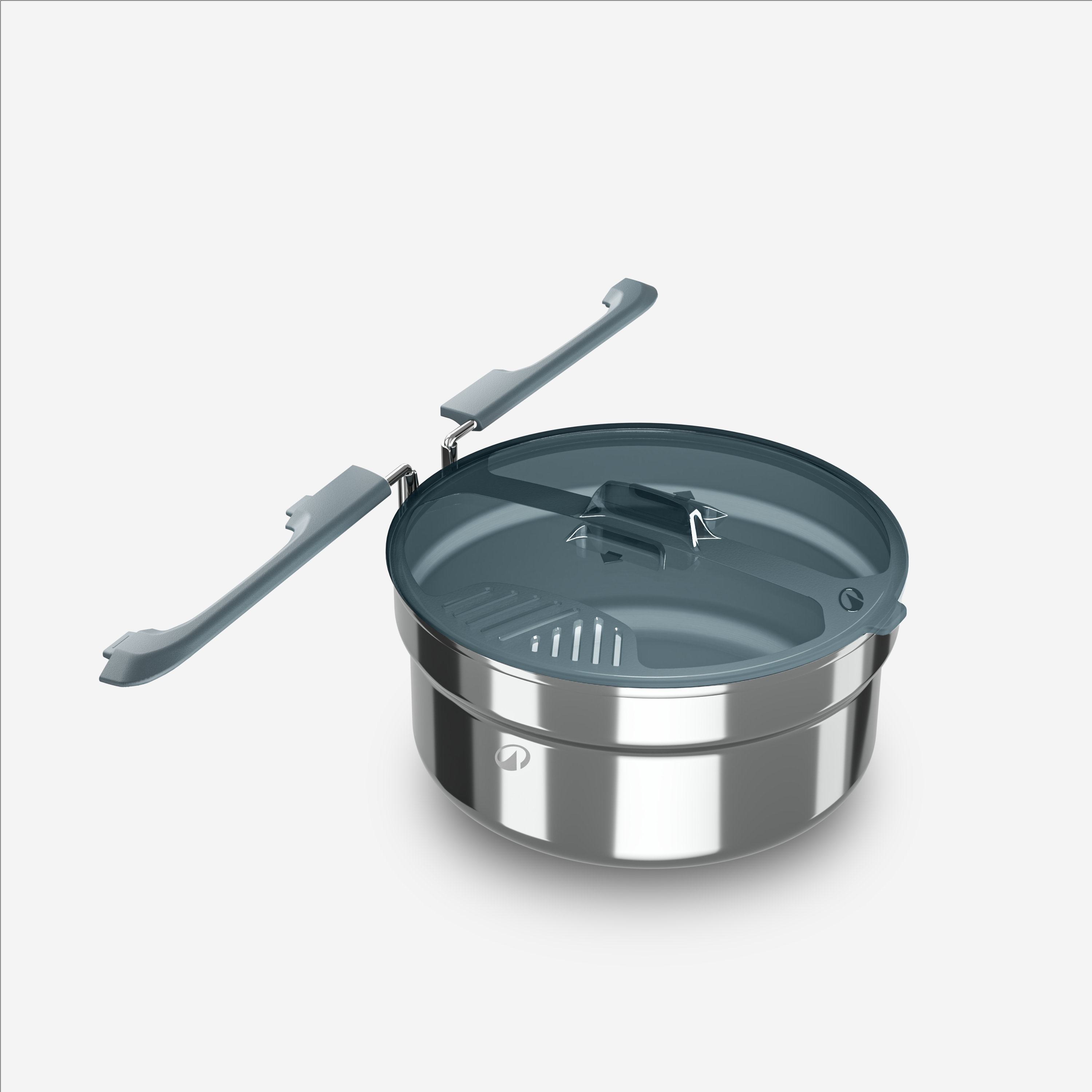 1-Person Stainless Steel Camping Cookset with 6 Pieces, 100