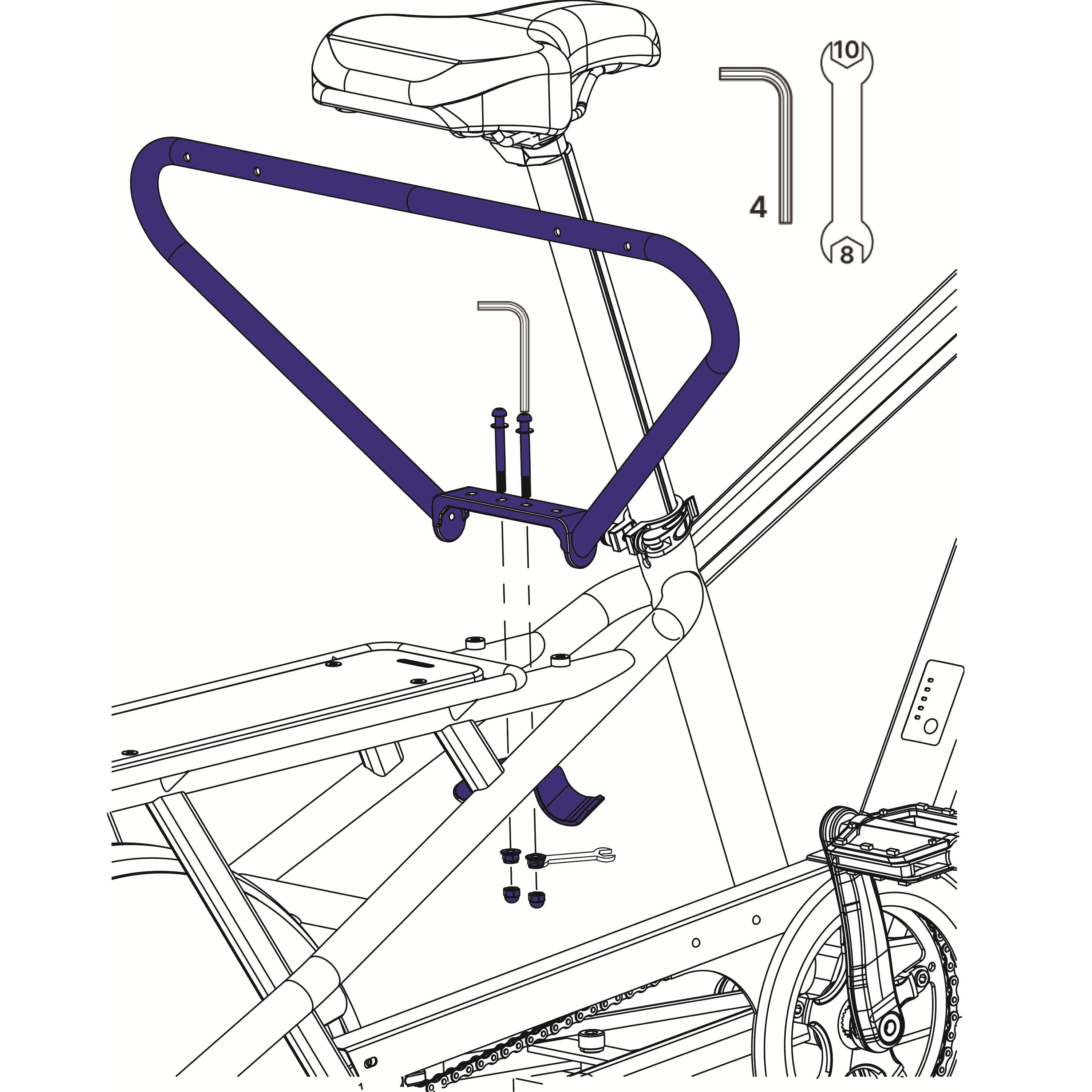 Barriera di protezione anteriore bambino LONGTAIL R 500E 2/2