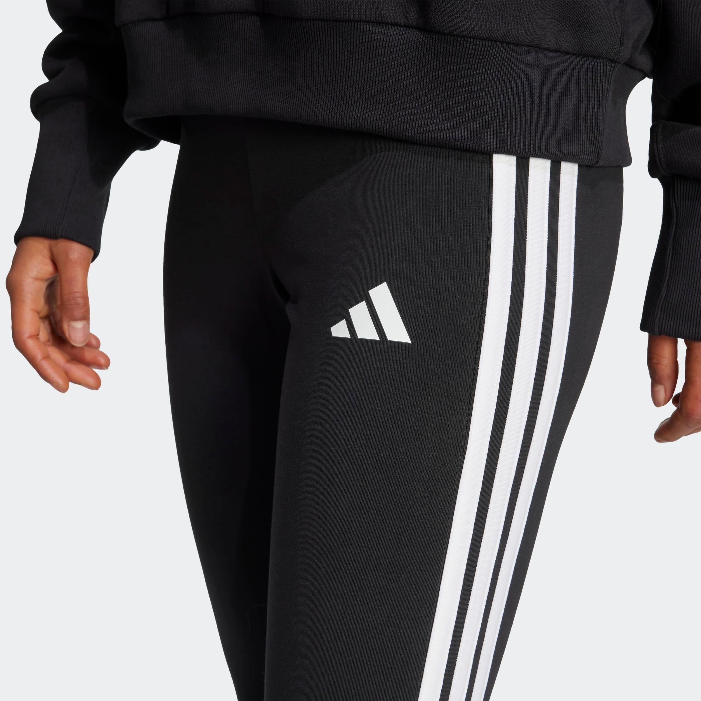 Women's Cotton Fitness Leggings Black ADIDAS Decathlon