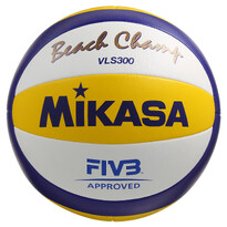 Мяч для пляжного волейбола бело-желто-синий VLS300 Mikasa
