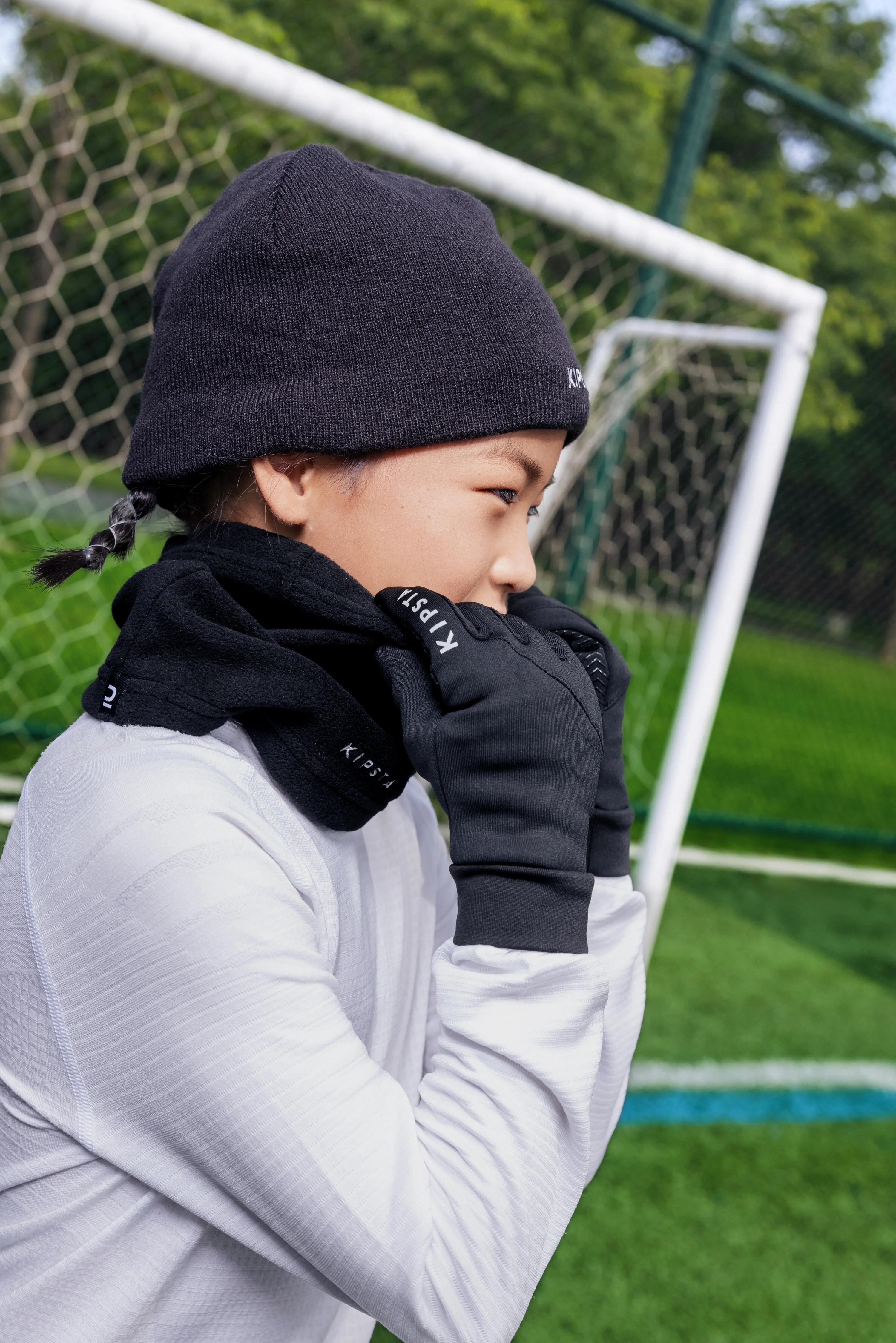 Kinder Fußball Schlauchschal - Keepwarm schwarz 5/9