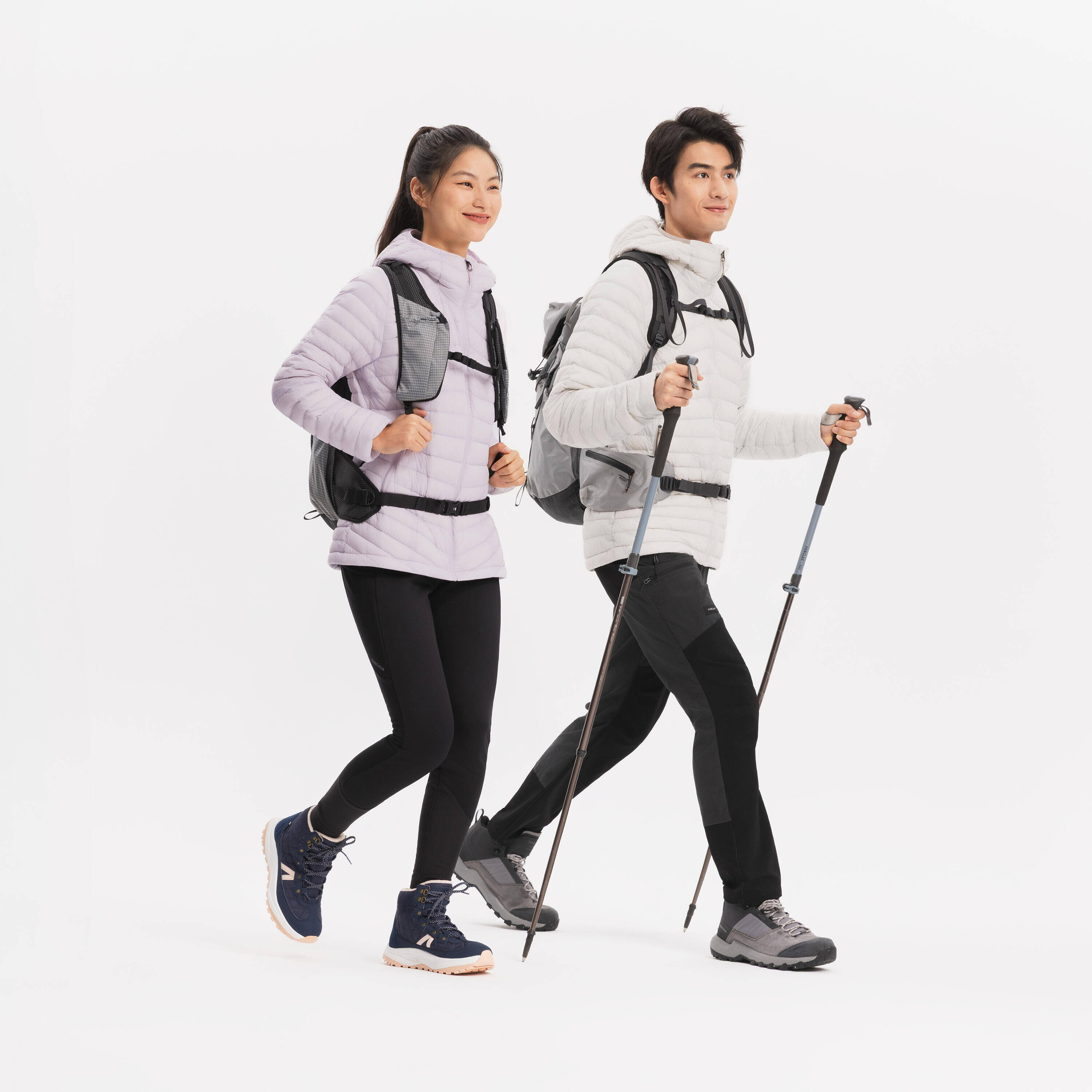 Mountain trekking down hooded jacket - MT100 CN -  4