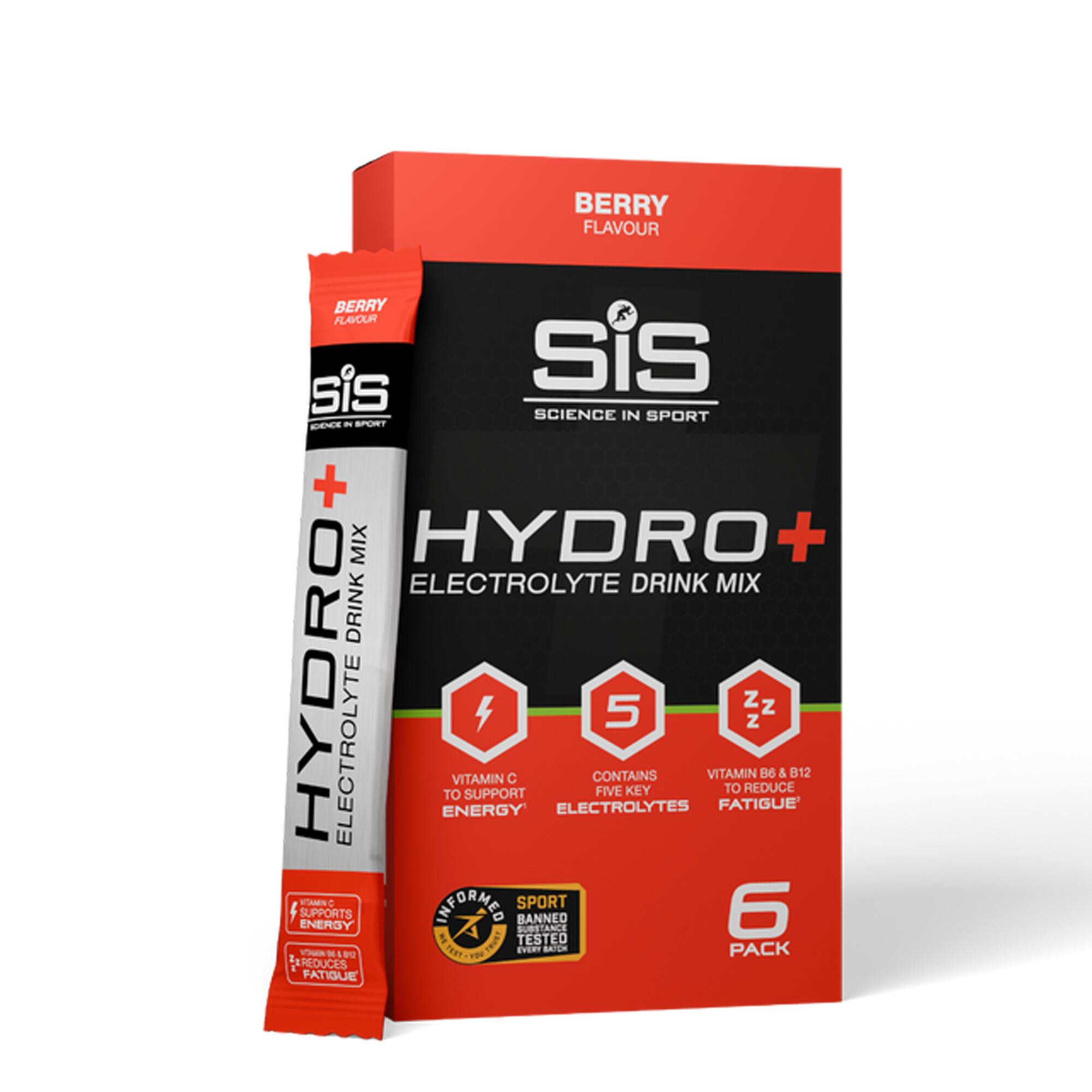 SCIENCE IN SPORT Bebida em Pó Eletrólitos Hydro+ Futos Vermelhos x6
