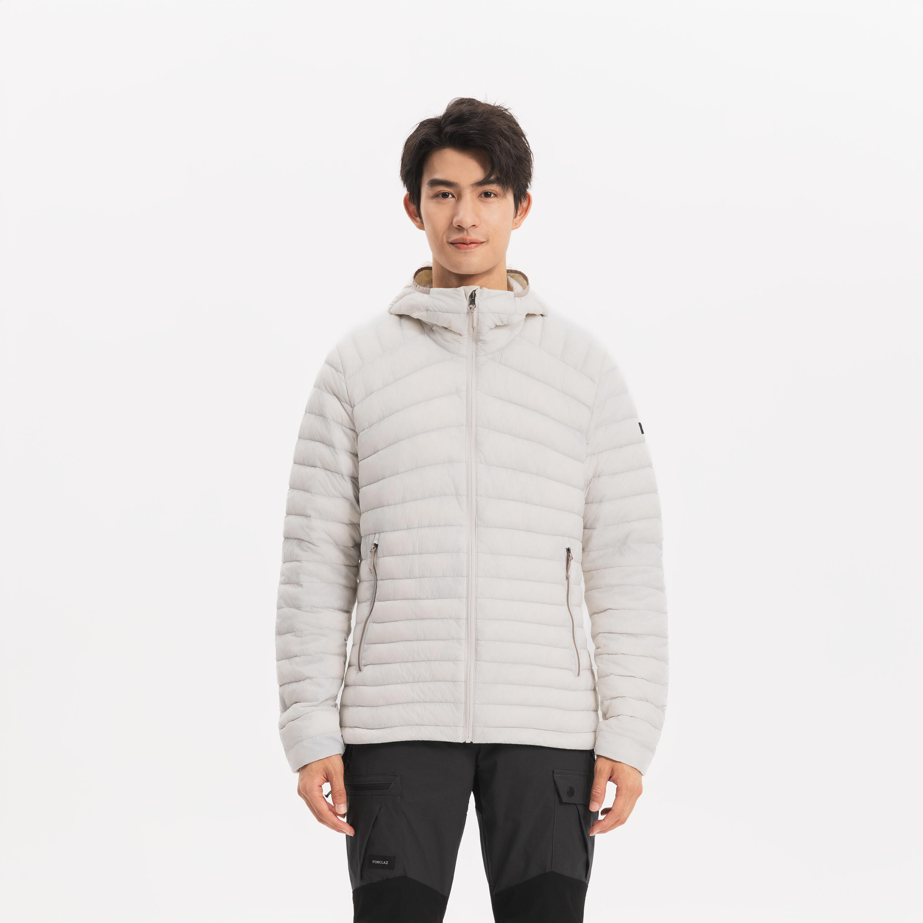 Mountain trekking down hooded jacket - MT100 CN