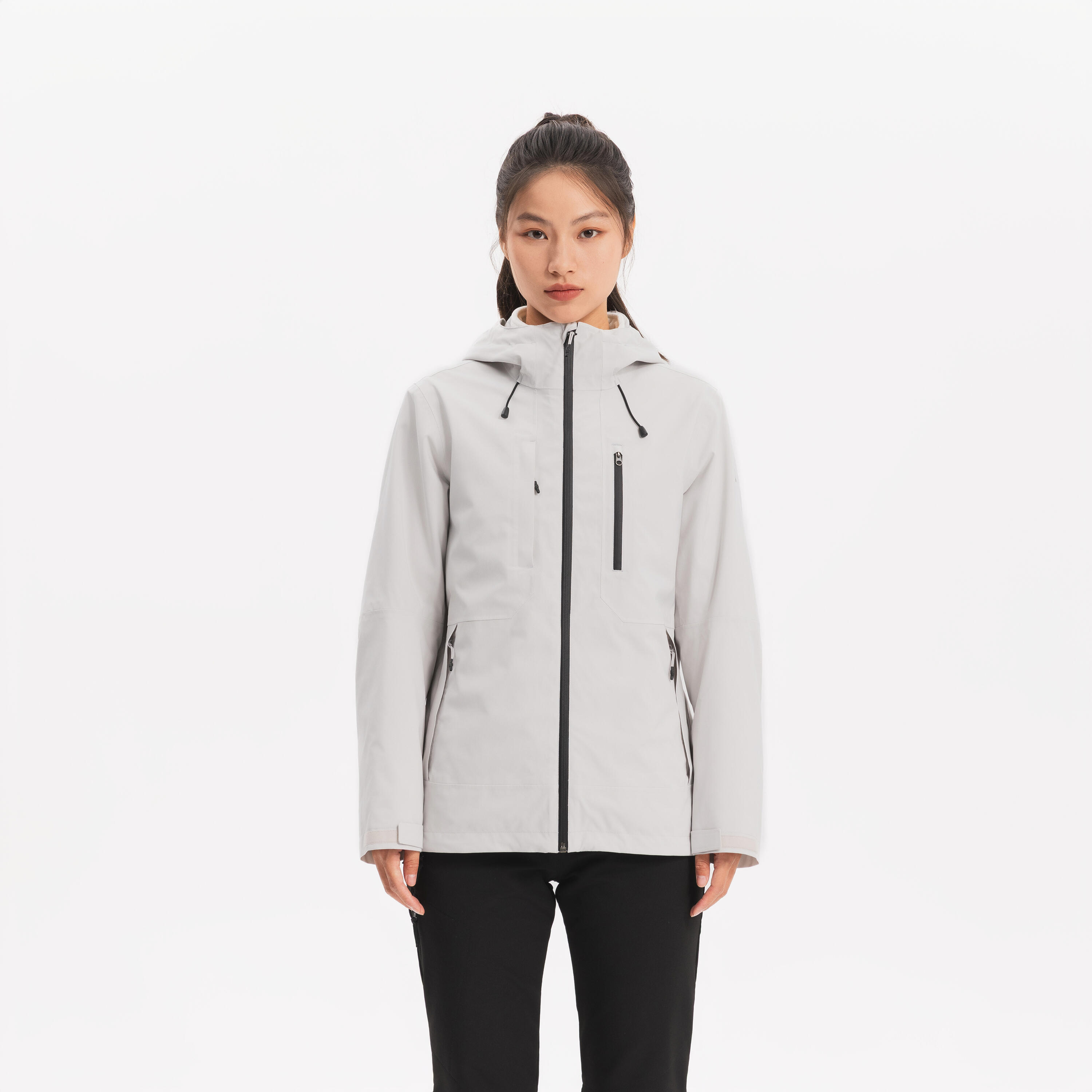 Women's Travel 3 in 1 Winter Down Jacket 500 -4°C - Grey