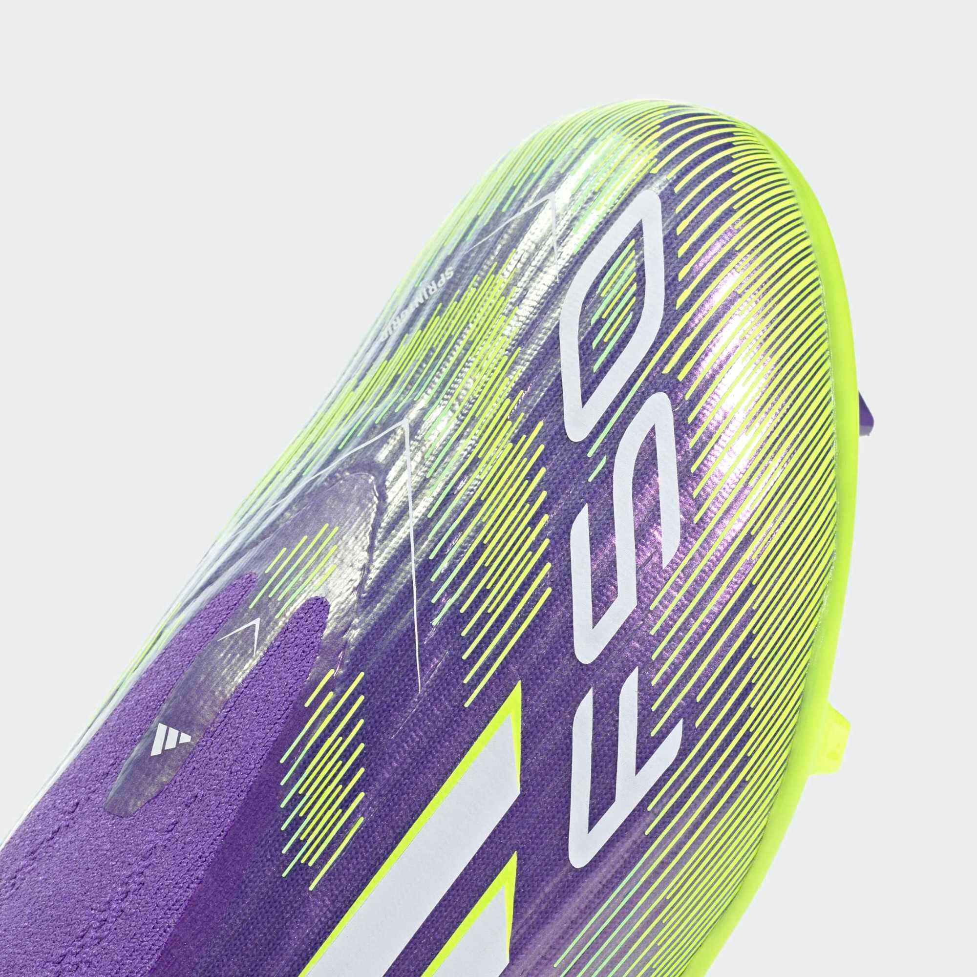 Gebraucht - Kinder Fußball Nockenschuhe FG/MG - F50 League Laceless violett/grün 8/10