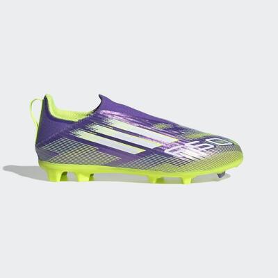 Scarpe bambino F50 League Laceless FG/MG Viola/Verde