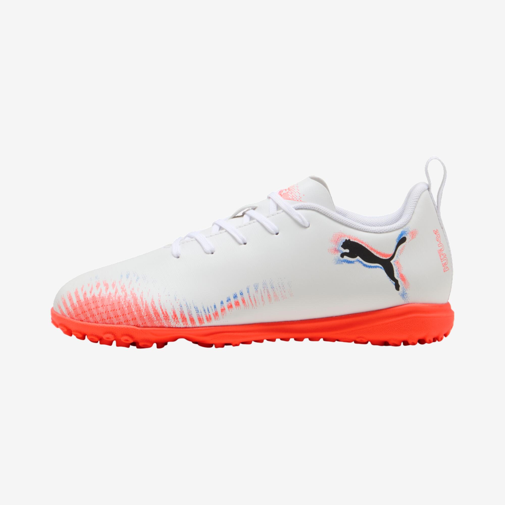 PUMA FUTURE 8 Play detské turfy bielo-oranžové 38