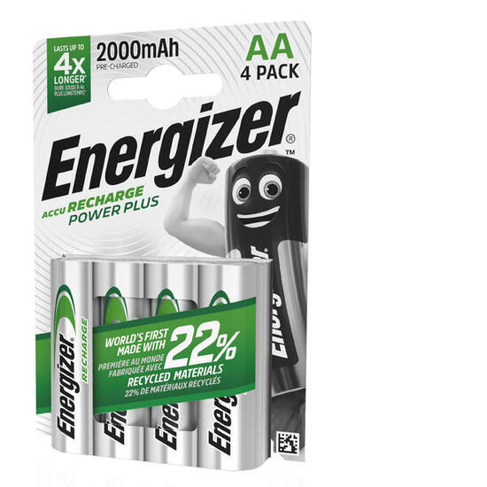 NiMH-Akkus wiederaufladbar Energizer 4 AA/HR6 2000 mAh
