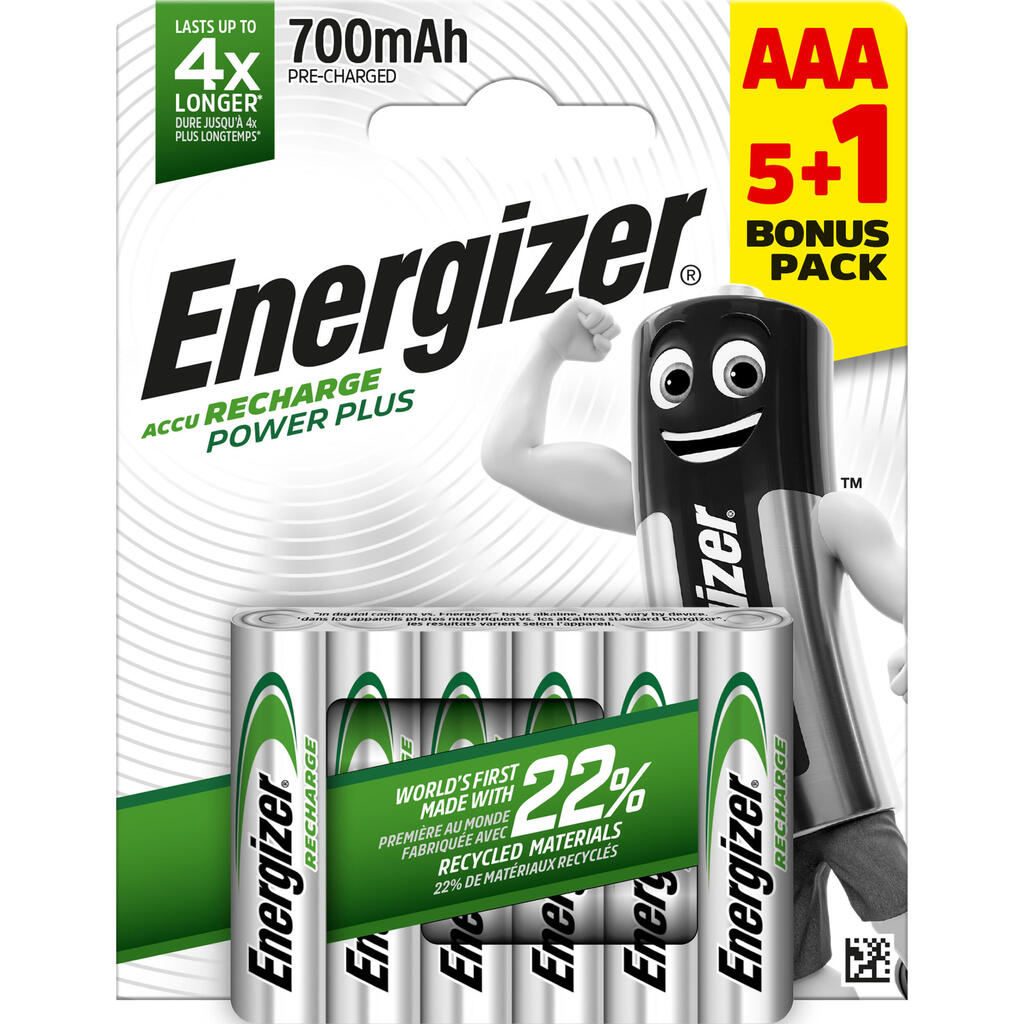 Baterije AAA 700 mAh (HR3, 5+1)