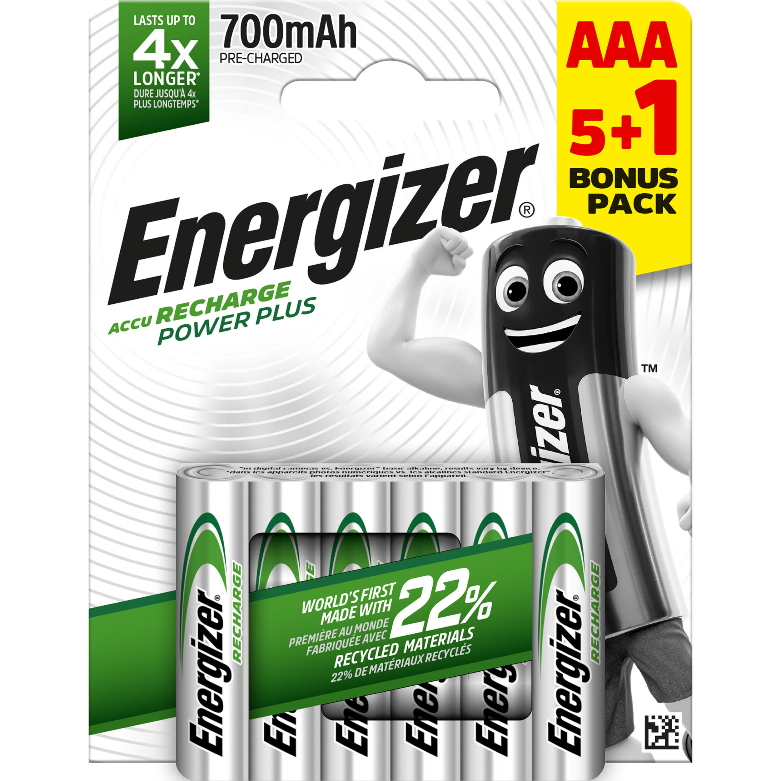 Nabíjateľné batérie Energizer 5+1 AAA/HR3 700 mAh UNI