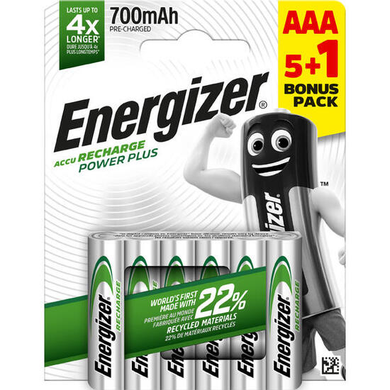 Pile ricaricabili Energizer 5+1 AAA/HR3 700mAh