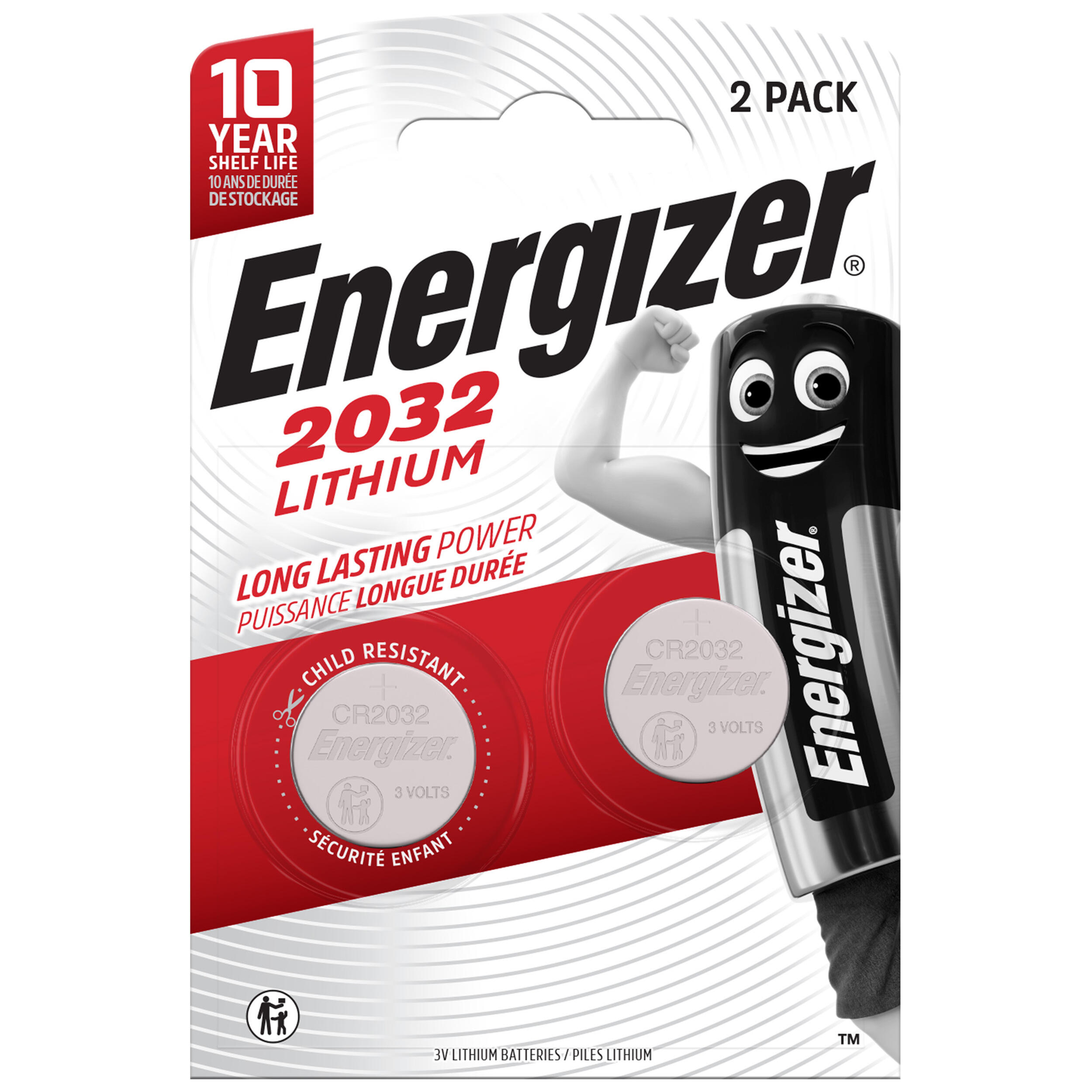 ENERGIZER 2 lítiové batérie CR2032 na cyklistické tachometre UNI