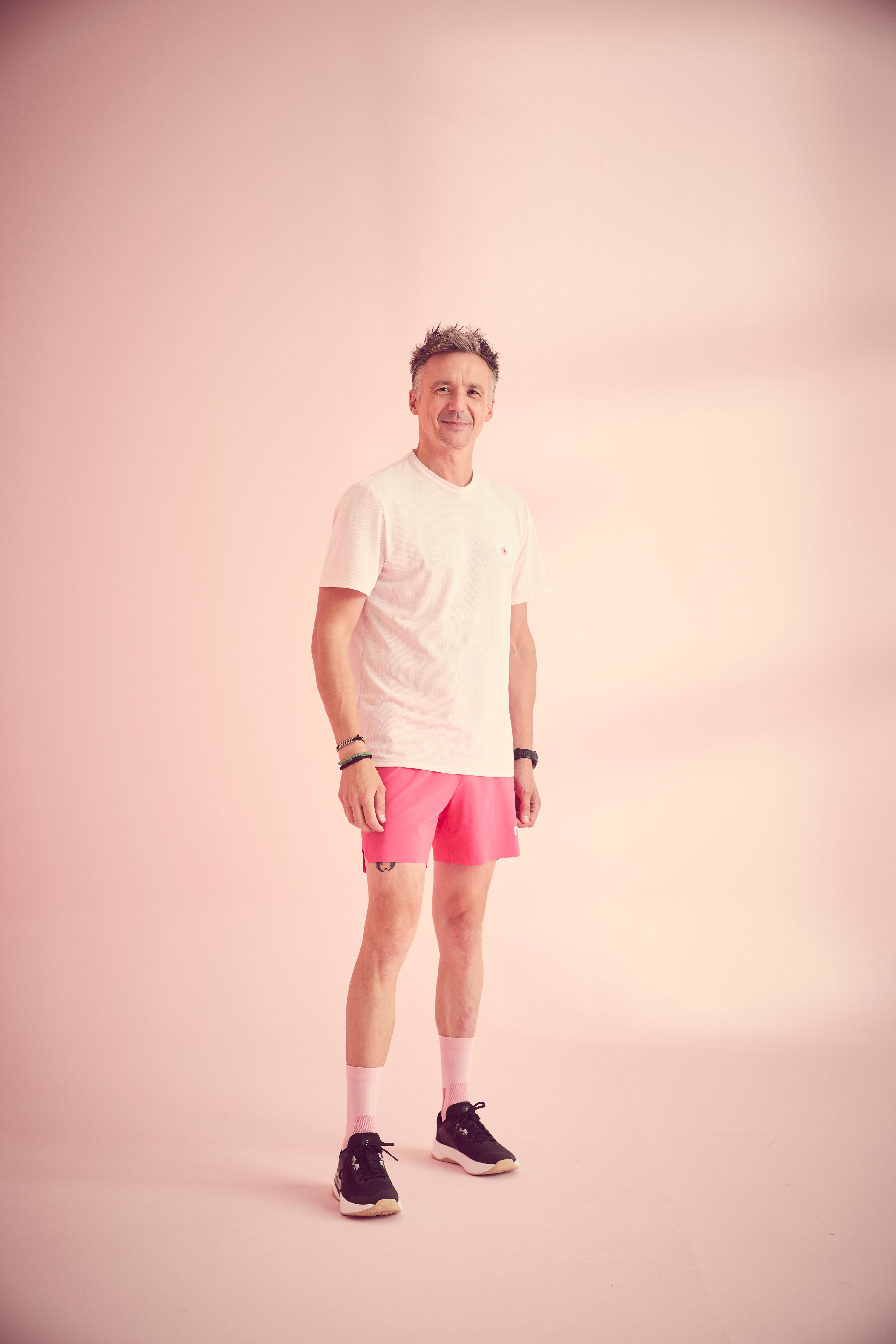 T-shirt running respirant homme Dry 500, édition limitée "bougeons en rose" 8/11