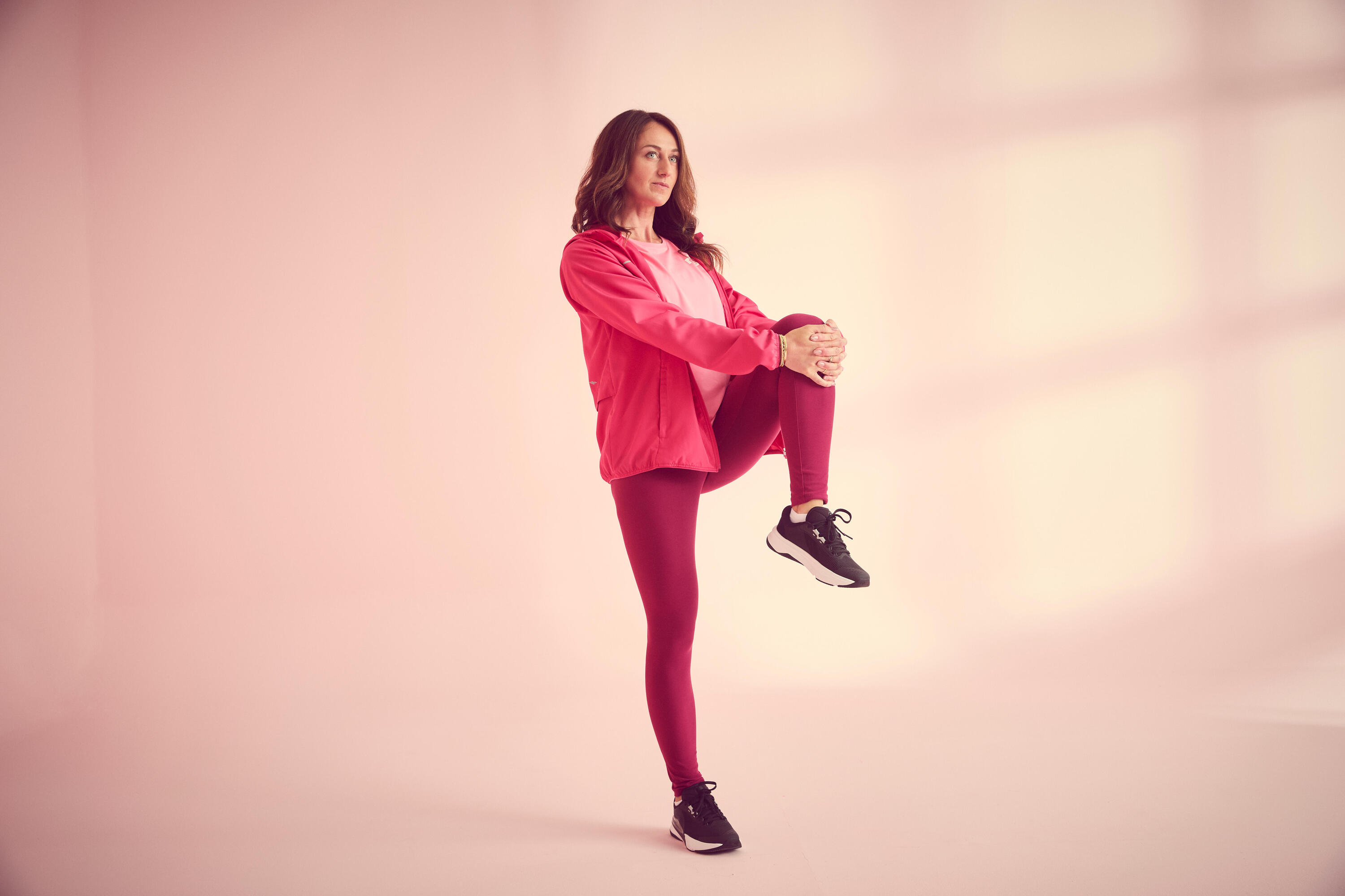 Legging de Fitness taille haute Femme, édition limitée "Bougeons en rose" 9/11