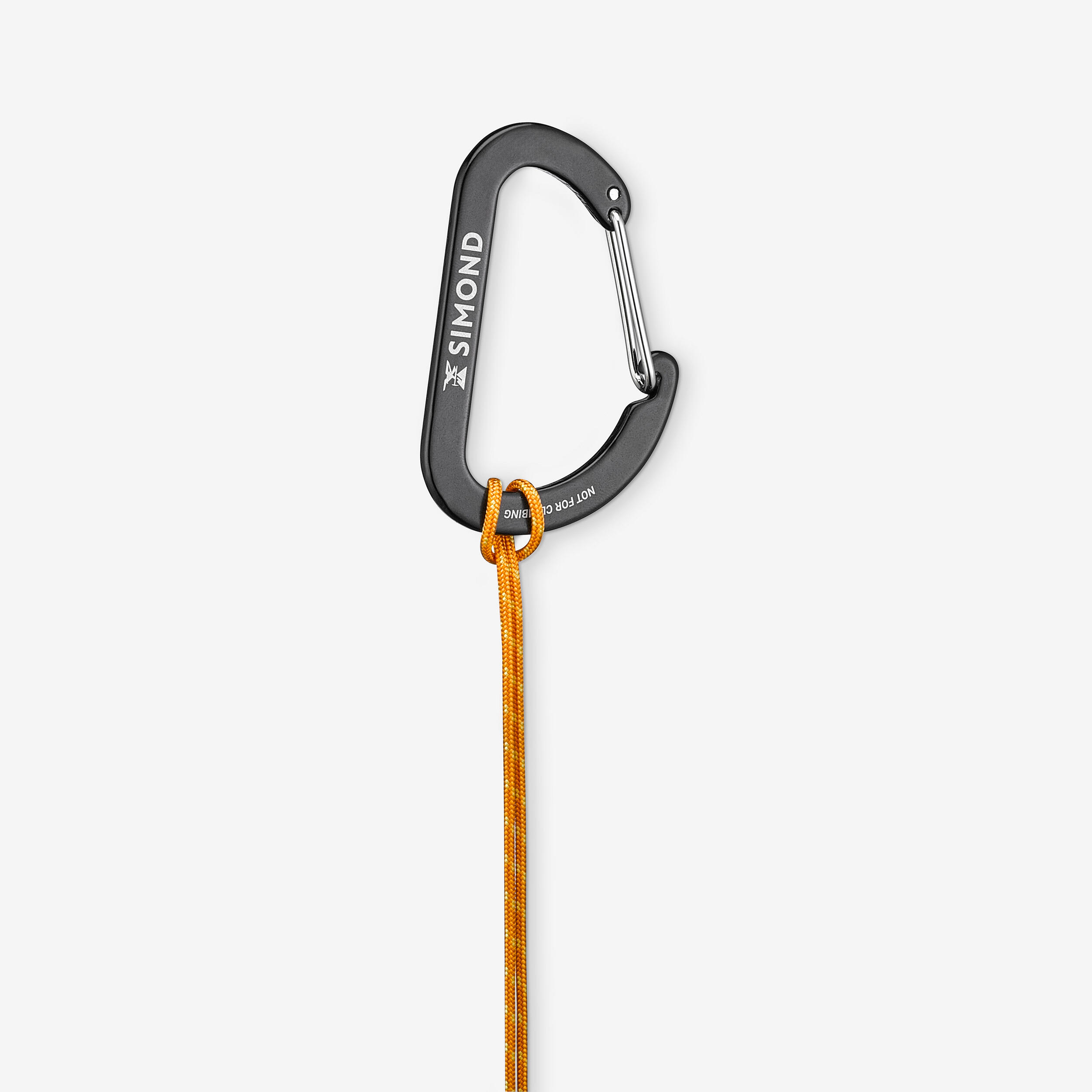 Corde Statique 10 Mm En Nylon Avec Mousquetons – 20 M Orange, Pour Escalade, Camping, Sauvetage
