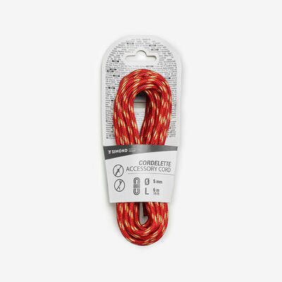 Hulptouw voor klimmen en alpinisme 5 mm x 6 m rood