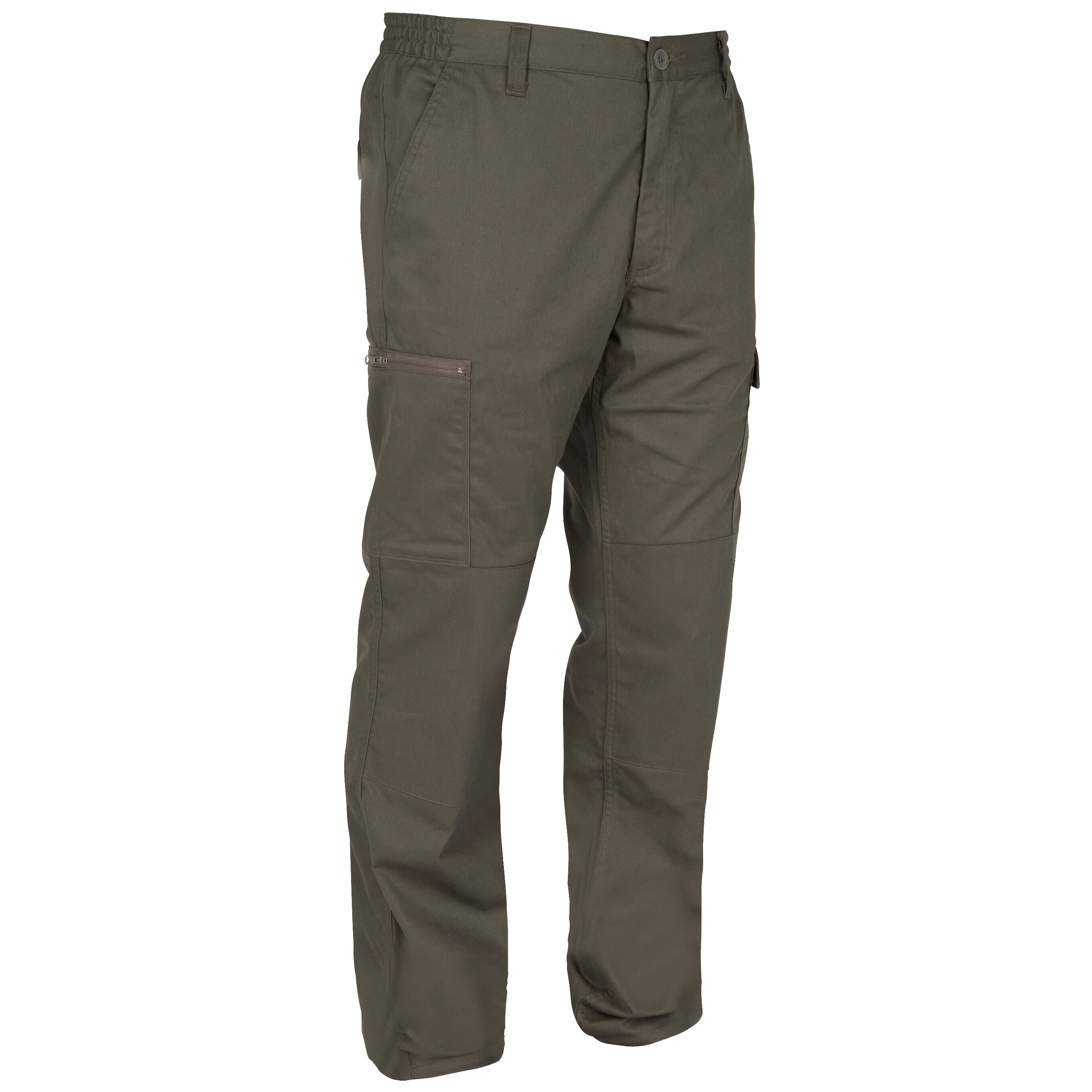 SOLOGNAC RESISTANT CARGO TROUSERS STEPPE 300 GREEN