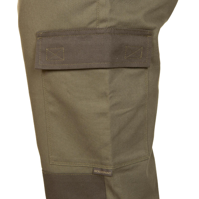 Pantalón Cargo Hombre Solognac Steppe 300 Bicolor Resistente Multibolsillos