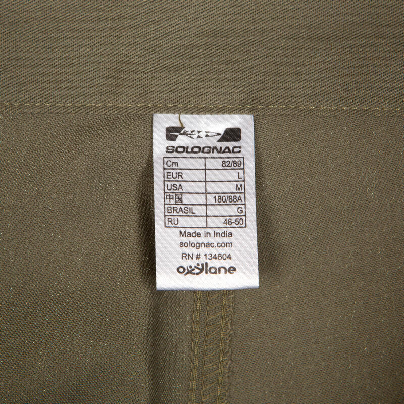 Pantalón Cargo Hombre Solognac Steppe 300 Bicolor Resistente Multibolsillos