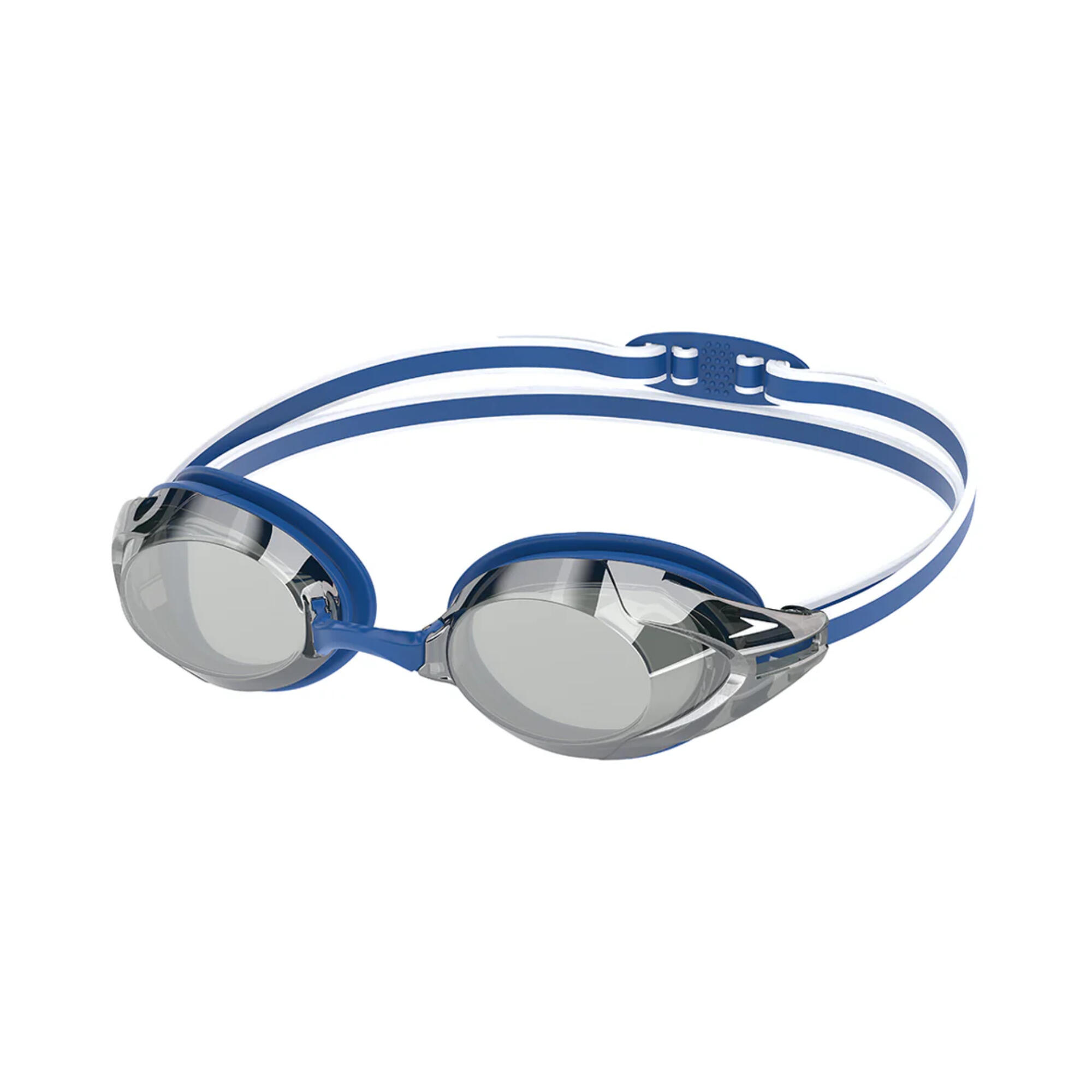 Speedo Vanquisher 3.0 Mirrored Goggle - Team Blue/Steel/Silver Mirror